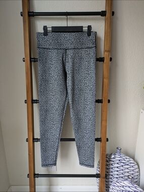 Sweaty Betty Women's Black and Gray Leopard-Print Full-Length Leggings